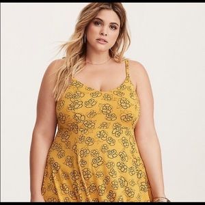 Torrid patterned dress with criss-cross back